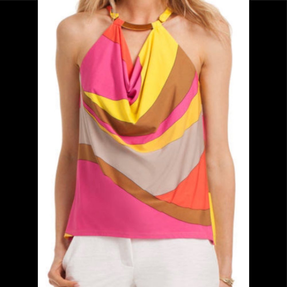 Jersey knit halter top